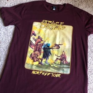 Space Jesus morphed tour tee